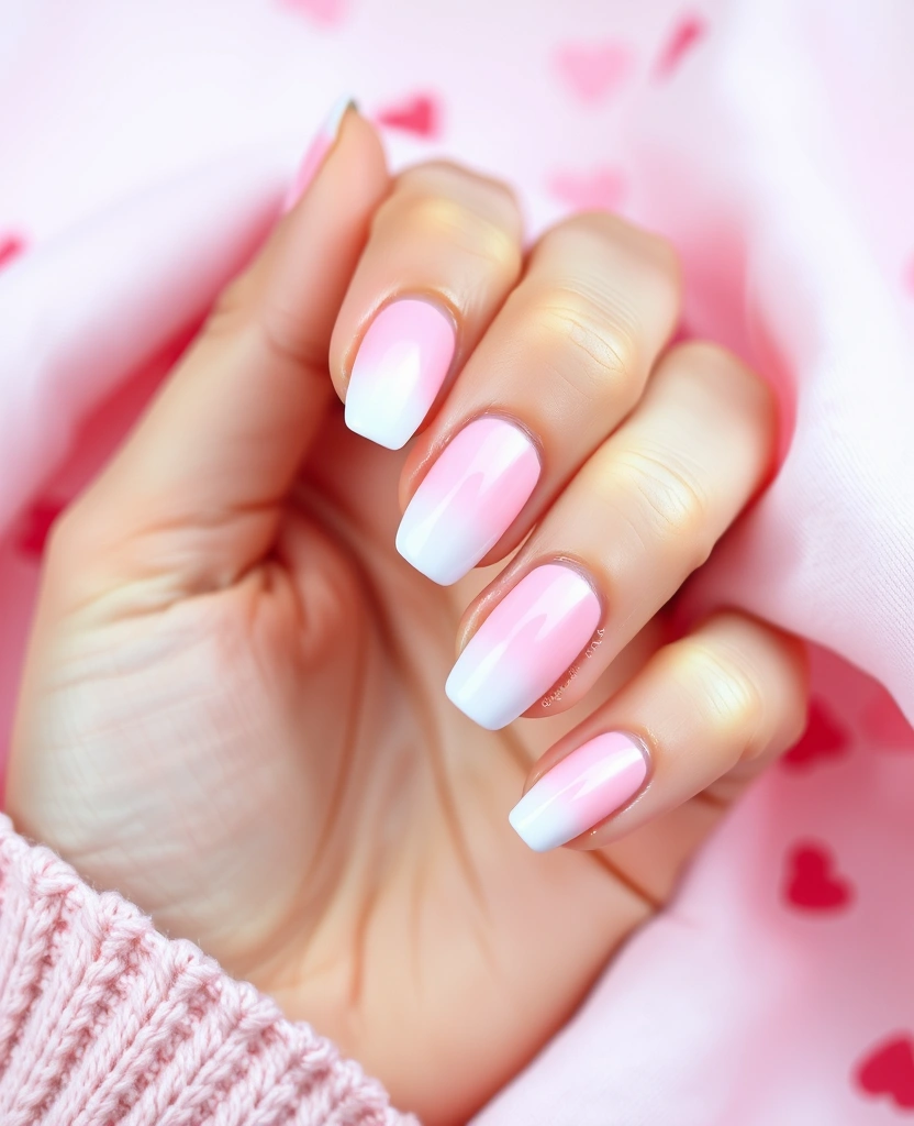 10 DIY Valentine's Day Nail Designs That Are Surprisingly Easy to Create! - 1. Sweetheart Ombre