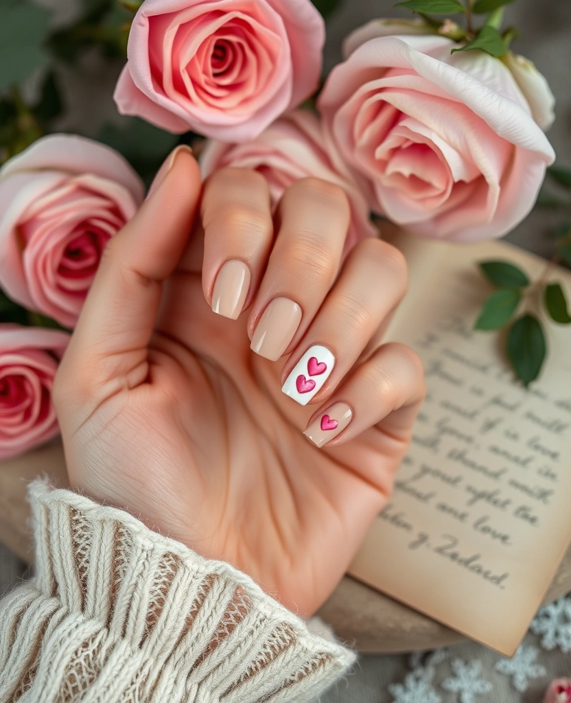 10 DIY Valentine's Day Nail Designs That Are Surprisingly Easy to Create! - 2. Love Letters