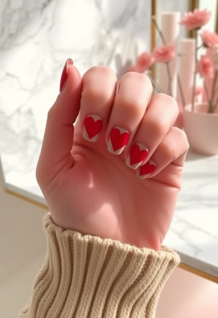 10 DIY Valentine's Day Nail Designs That Are Surprisingly Easy to Create! - 8. Heartfelt Negative Space