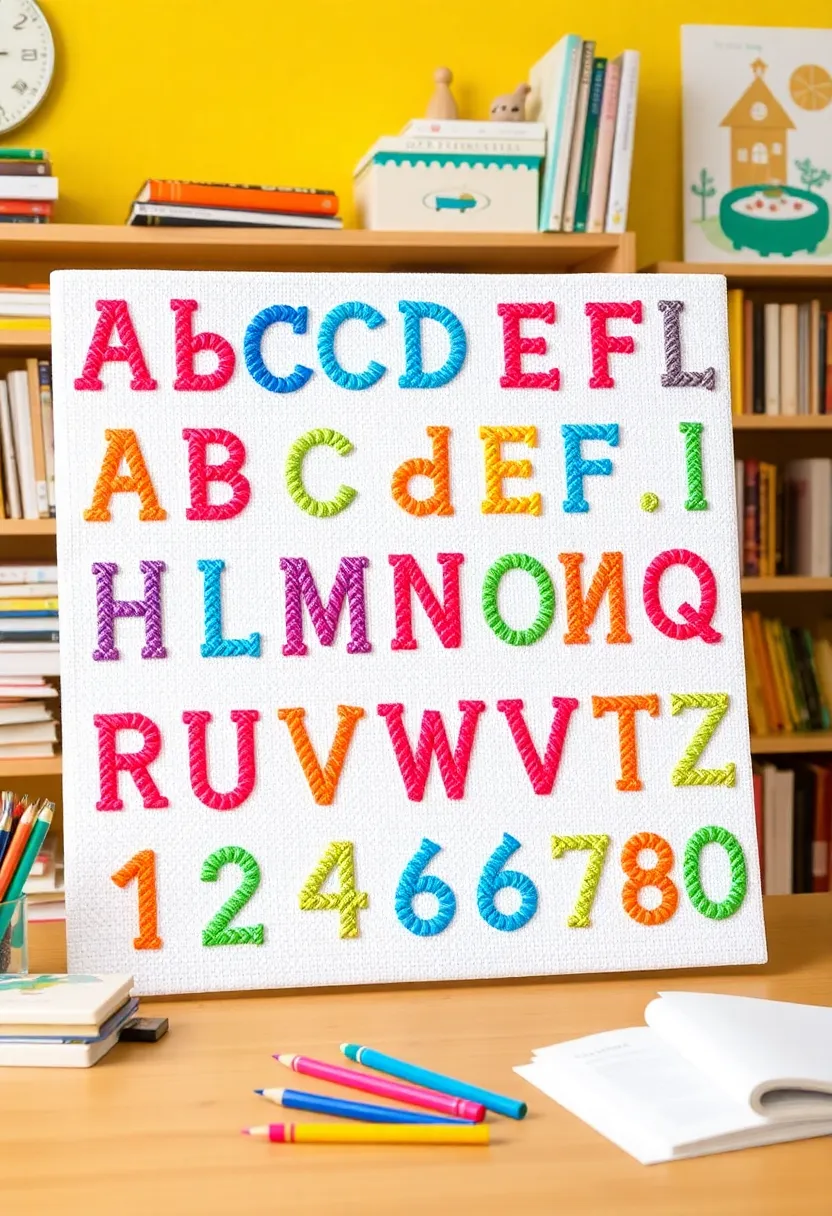 11 Easy Cross Stitch Patterns Perfect for Kids (They’ll Love #3!) - 10. Basic Alphabet and Numbers