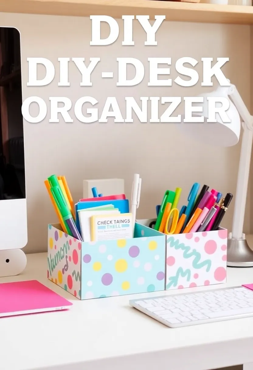 14 Brilliant Craft Ideas to Organize Your Home Like a Pro (You’ll Love #6!) - 14. DIY Desk Organizer