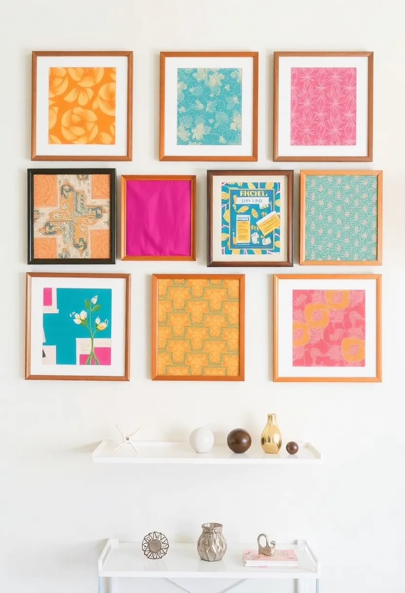 14 Stunning DIY Art Projects That'll Turn Your Walls into a Masterpiece! - 3. Framed Fabric Art