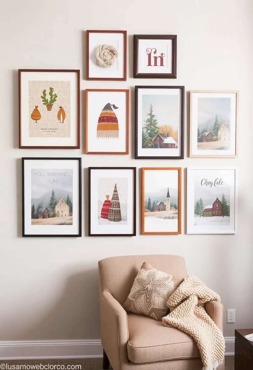 15 Cozy Winter Decor Ideas That'll Make Your Home Feel Like a Warm Hug! - 5. Warm Up Your Walls with Art