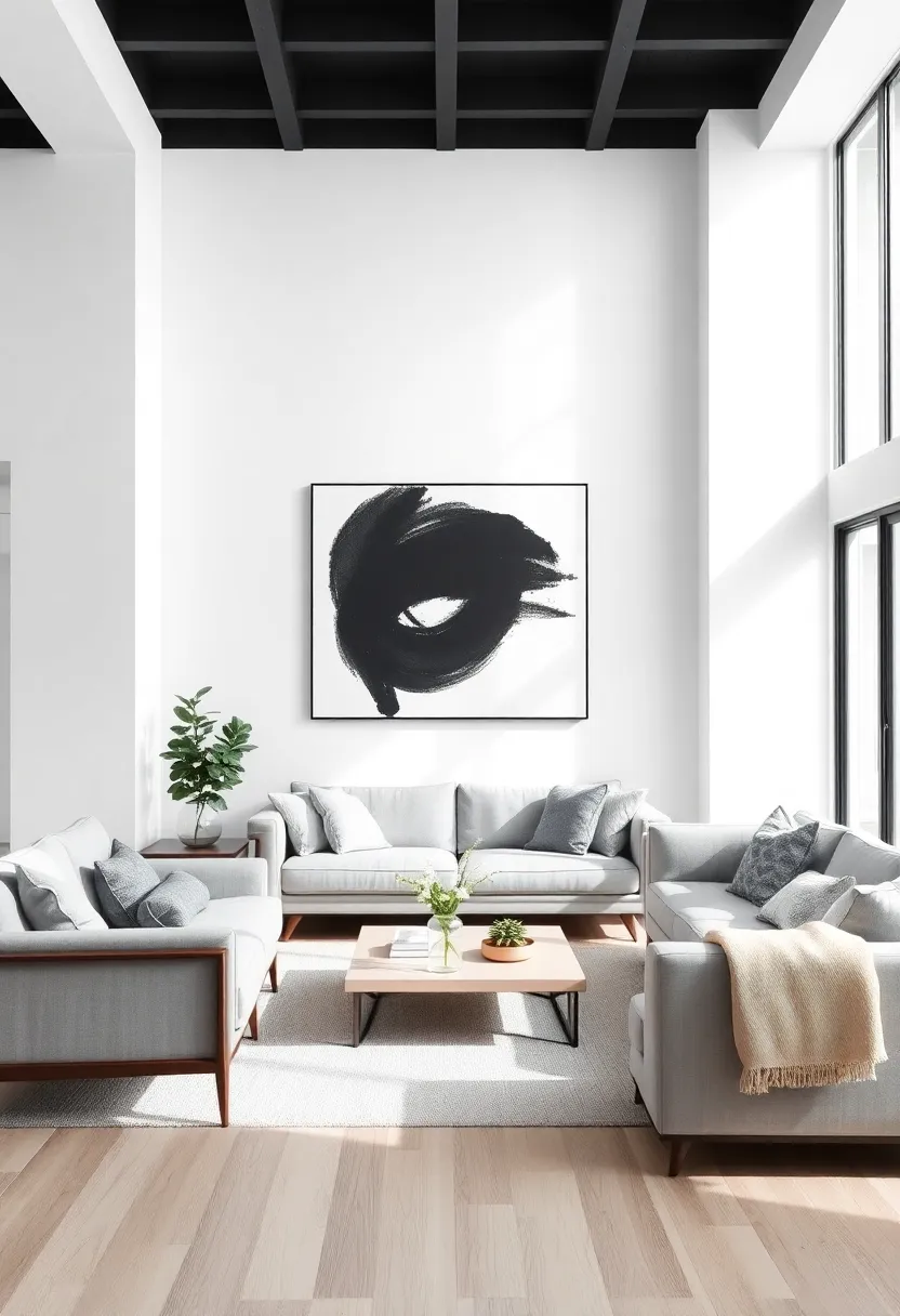 15 Statement Wall Ideas That'll Have Your Guests Talking (You Won't Believe #7!) - 11. Minimalist Art Displays