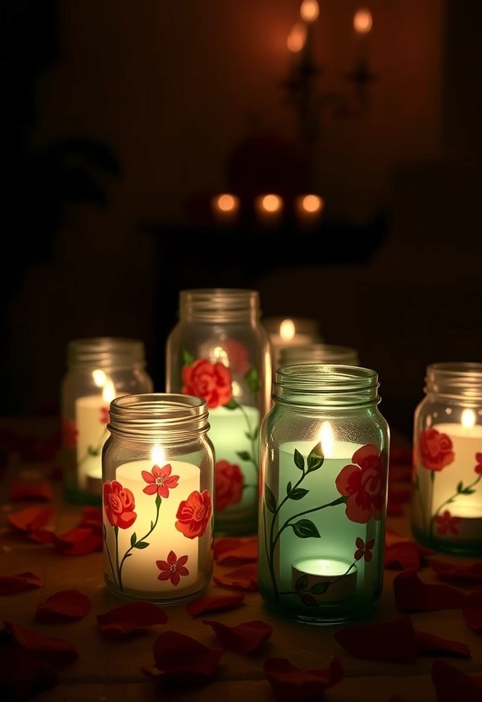 16 DIY Valentine's Room Decor Ideas That Won't Break the Bank! - 4. Romantic Candle Holders