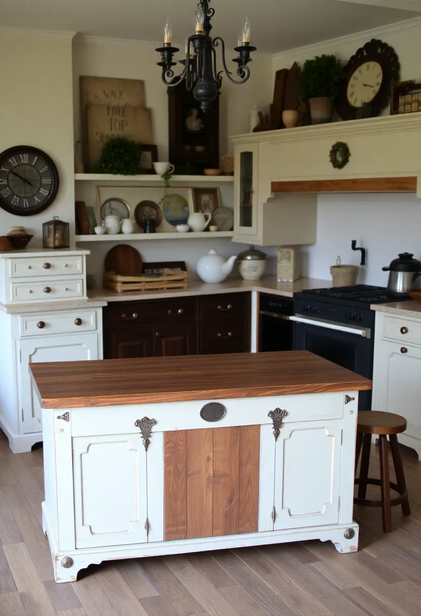 16 Rustic Kitchen Island Ideas That Bring Warmth to Your Home (Wait Until You See #4!) - 10. Antique Chest Island