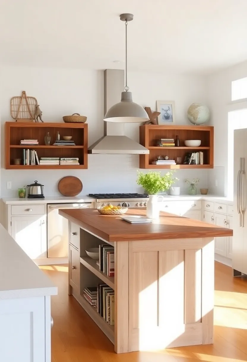 16 Rustic Kitchen Island Ideas That Bring Warmth to Your Home (Wait Until You See #4!) - 13. Open Shelving Island