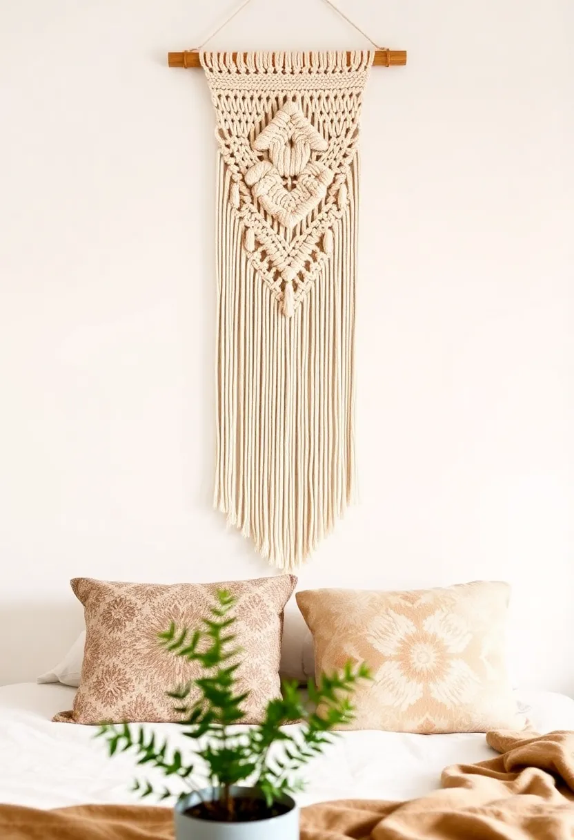 20 DIY Craft Ideas That Will Elevate Your Home Decor Game Instantly! - 1. Handmade Macramé Wall Hanging