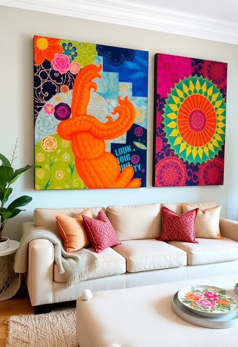 20 DIY Craft Ideas That Will Elevate Your Home Decor Game Instantly! - 5. Fabric Wall Art