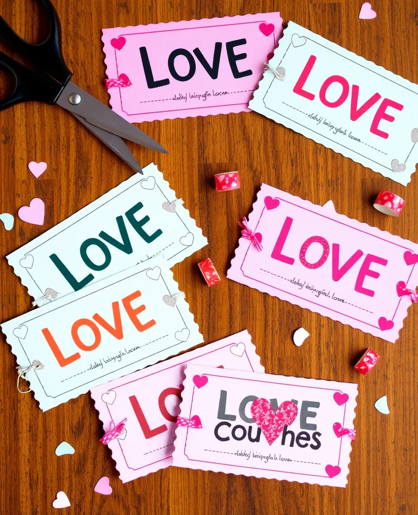 21 Heartfelt DIY Valentine Gifts That Will Melt Their Heart (You Won't Believe #13!) - 1. Personalized Love Coupons