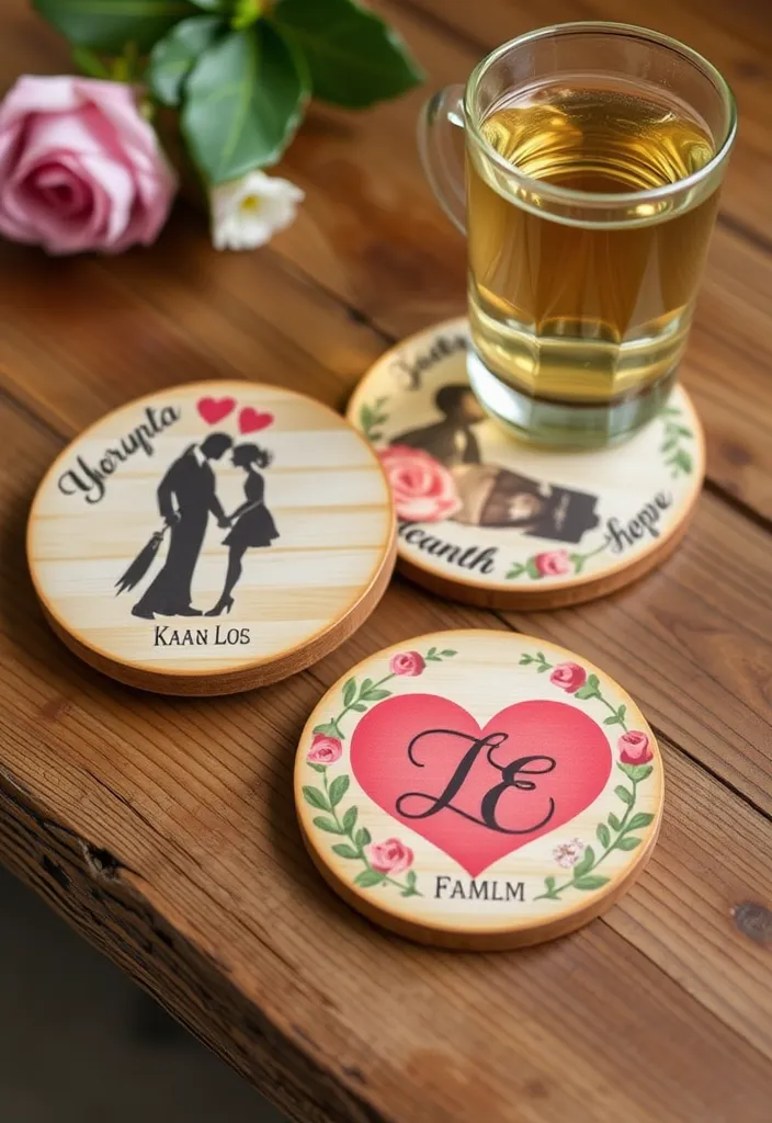 21 Heartfelt DIY Valentine Gifts That Will Melt Their Heart (You Won't Believe #13!) - 12. Handmade Coasters