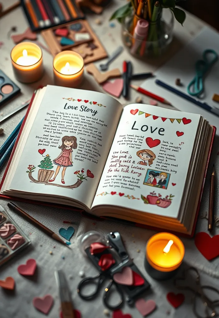 21 Heartfelt DIY Valentine Gifts That Will Melt Their Heart (You Won't Believe #13!) - 6. Love Story Book