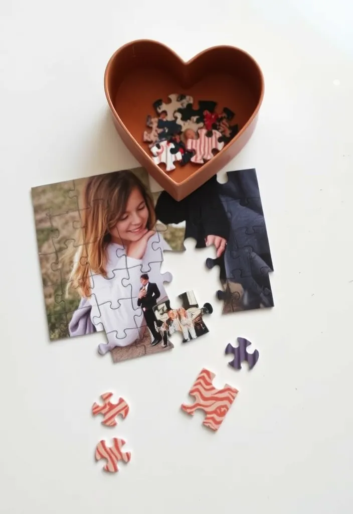 21 Heartfelt DIY Valentine Gifts That Will Melt Their Heart (You Won't Believe #13!) - 8. DIY Photo Puzzle