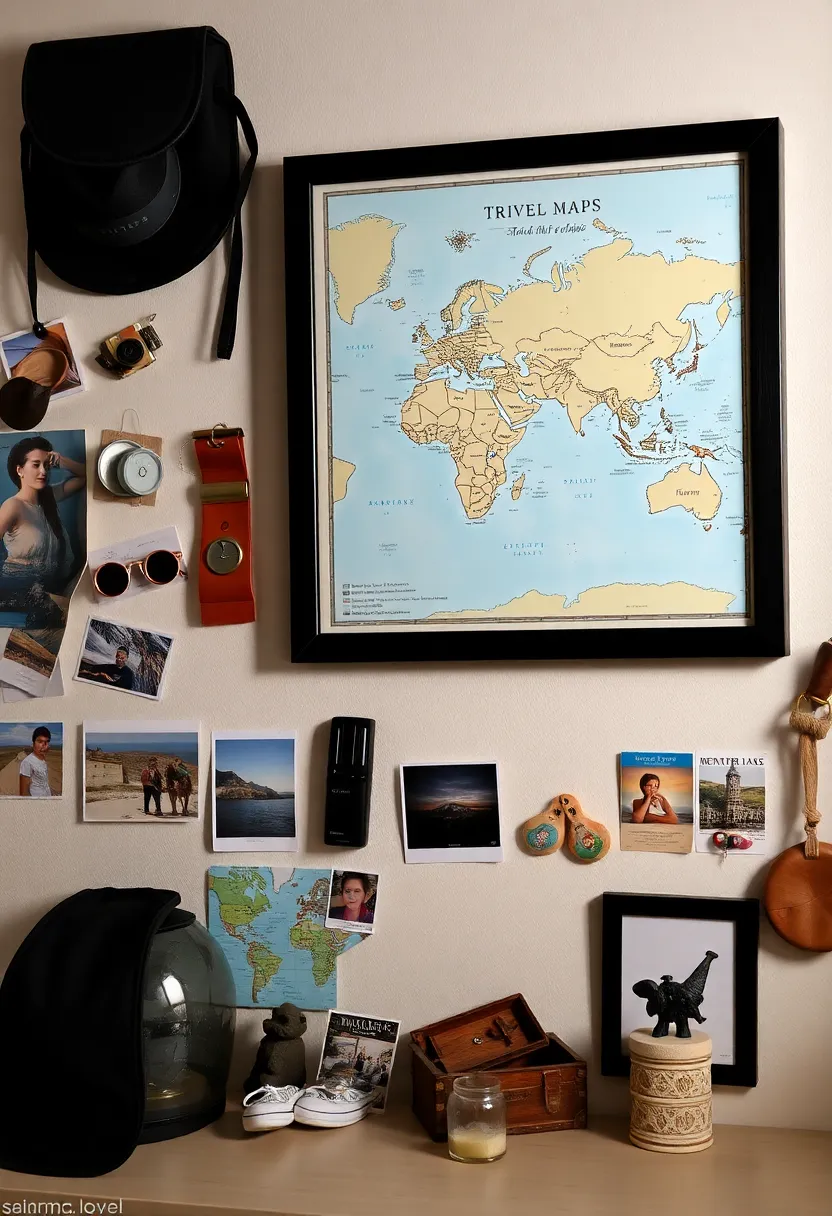 25 Heart-Melting Handmade Gifts for Your Boyfriend That He'll Adore! - 19. Custom Travel Map