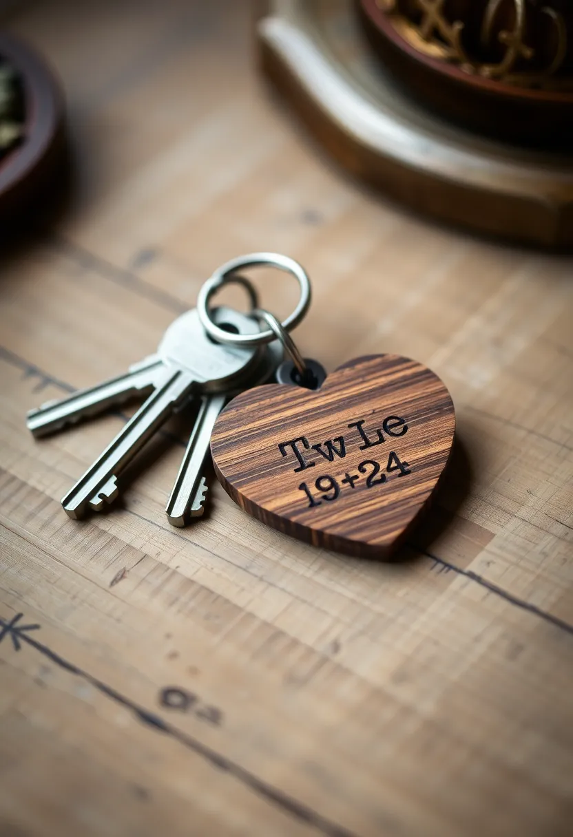 25 Heart-Melting Handmade Gifts for Your Boyfriend That He'll Adore! - 4. Customized Wooden Keychain