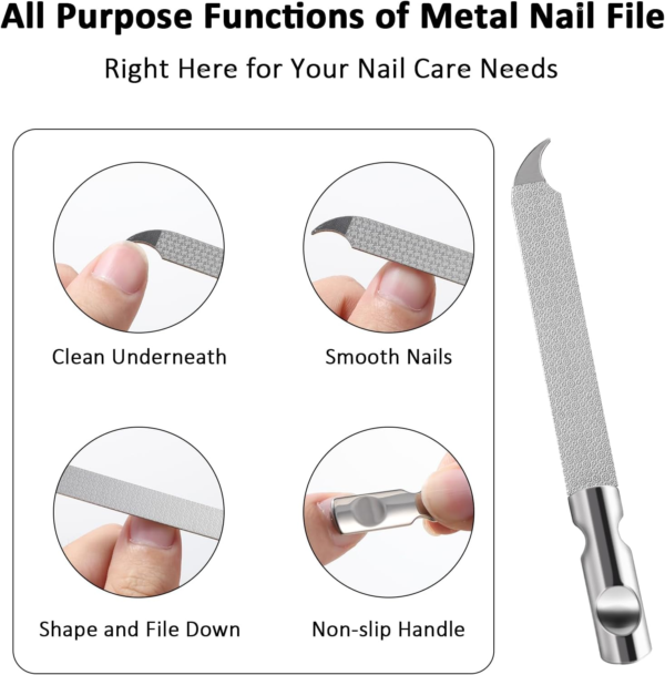Stainless Steel Metal Nail File - Image 3