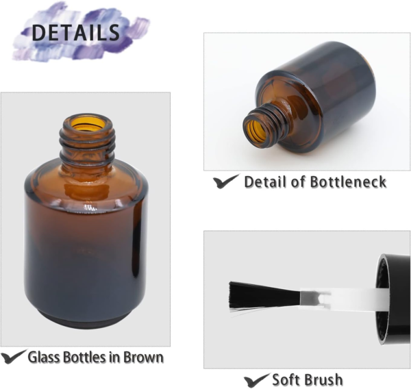 6PCS 15ML Empty Nail Polish Bottles - Image 3