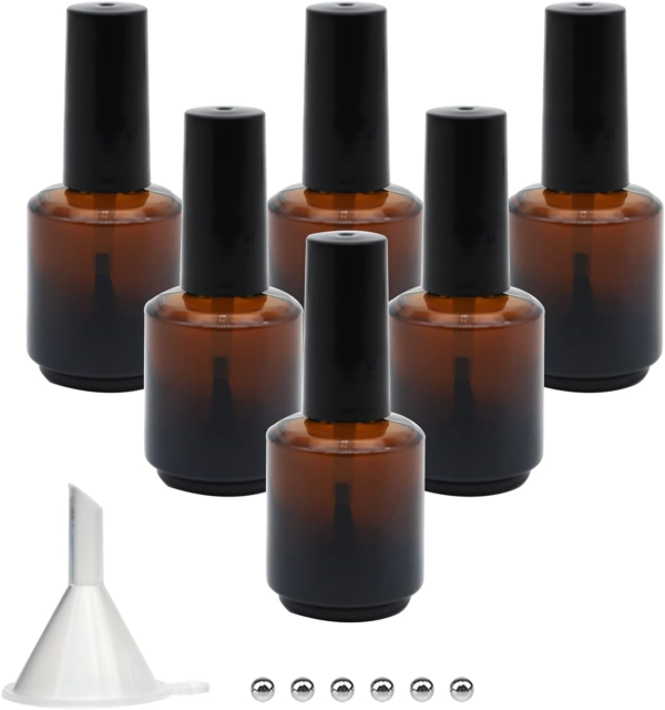 6PCS 15ML Empty Nail Polish Bottles