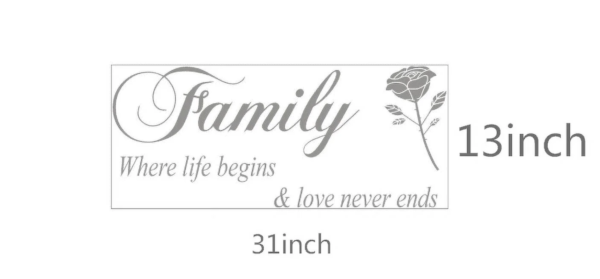 Removable Rose Pattern Wall Stickers Home Decor - Image 3