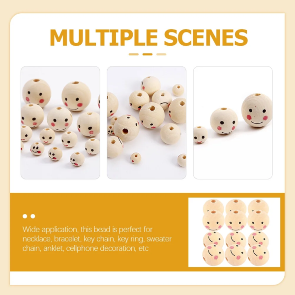 50Pcs Wooden Smile Beads - Image 7