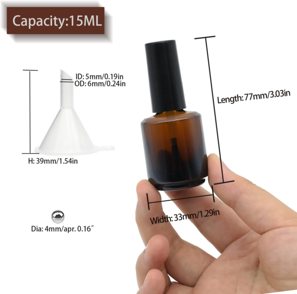 6PCS 15ML Empty Nail Polish Bottles - Image 2