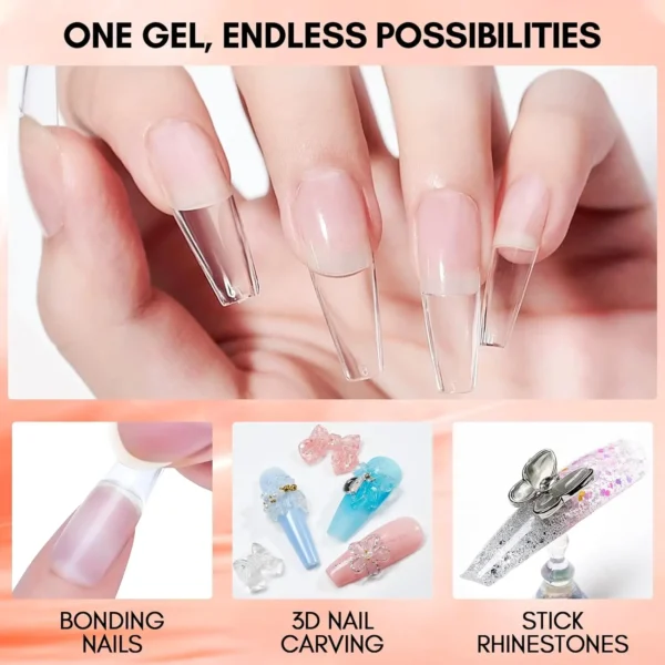 Solid Nail Gel for Acrylic & Press-On Nails - Image 4