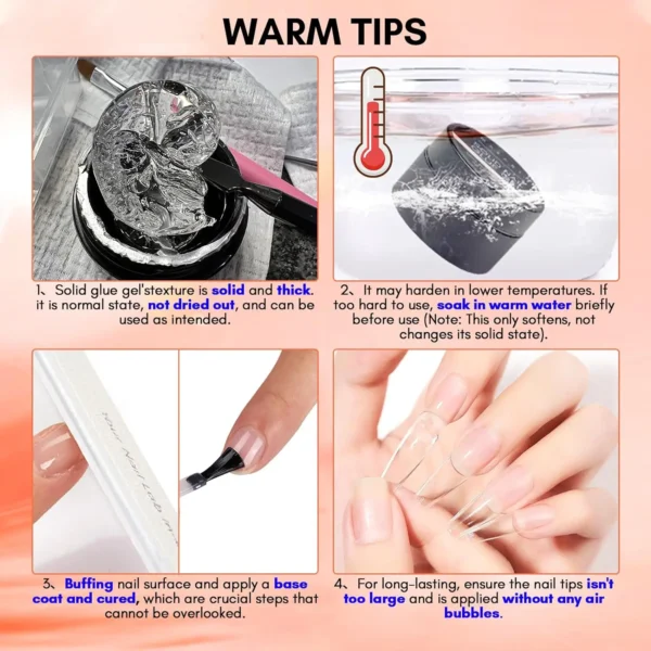 Solid Nail Gel for Acrylic & Press-On Nails - Image 7