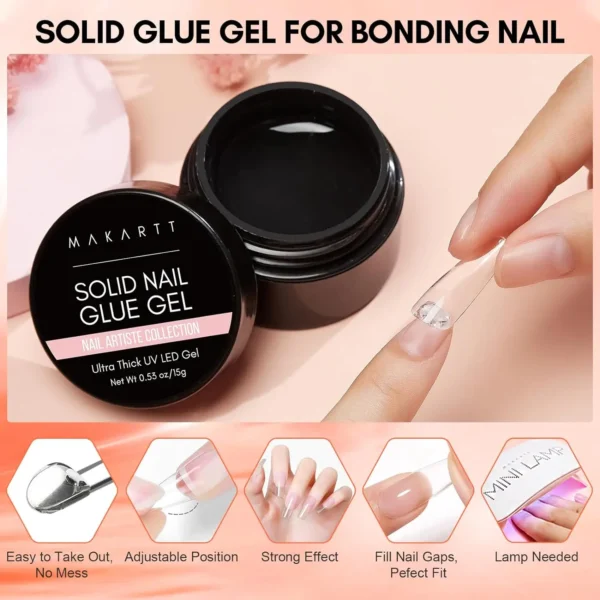 Solid Nail Gel for Acrylic & Press-On Nails - Image 3